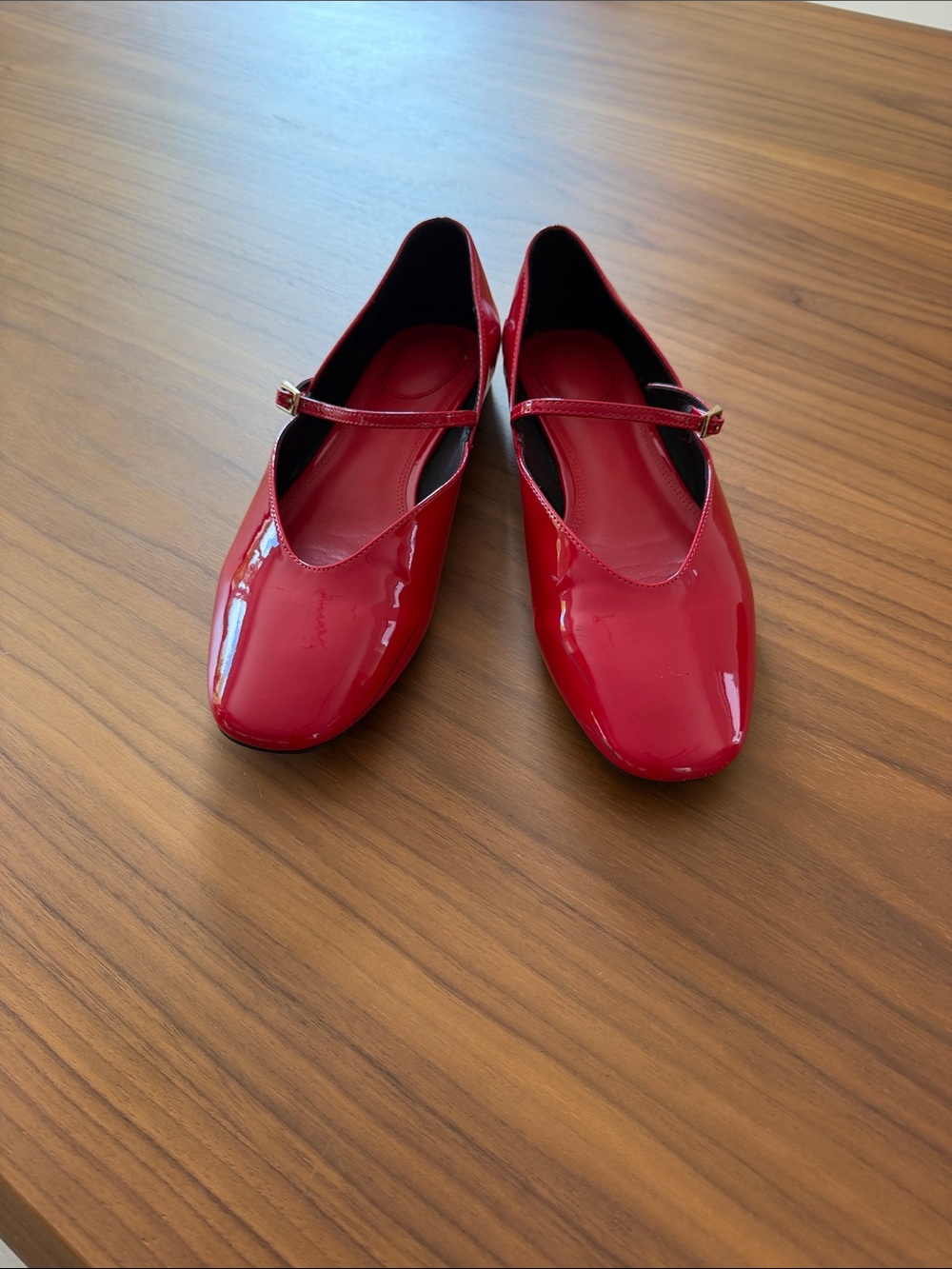 Zara Red Patent Mary Jane Flats